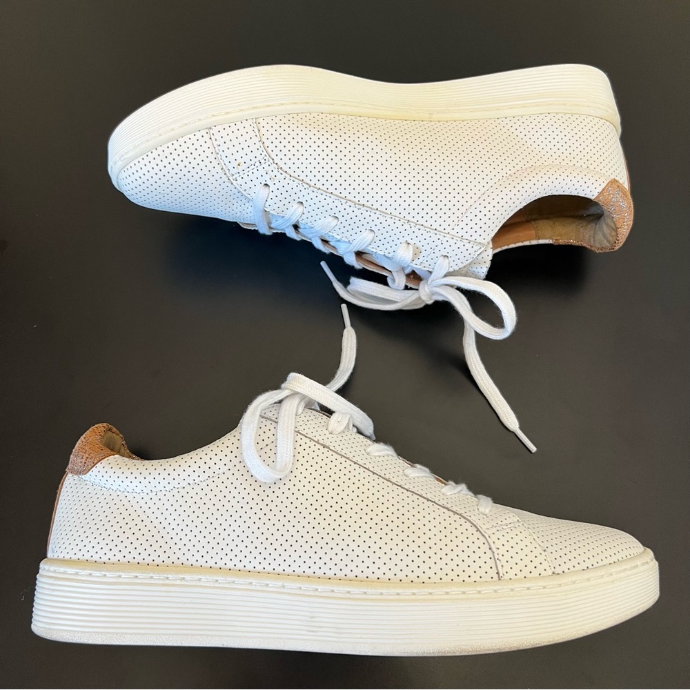 Sofft White Somers Tie Perforated Sneaker 10 - Picture 4 of 11